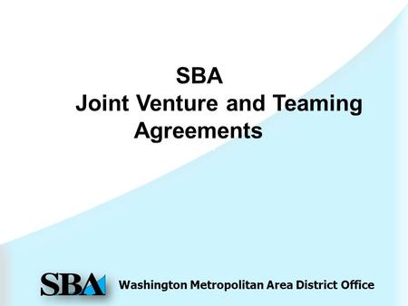 Washington Metropolitan Area District Office SBA.