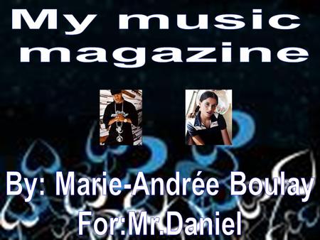 1.Top ten charts shows the most popular song of the week p.3 2.News from the star p.4 3.Interview with Nelly Furtado p.5,6 4.Star of the day p.33 5.Music.