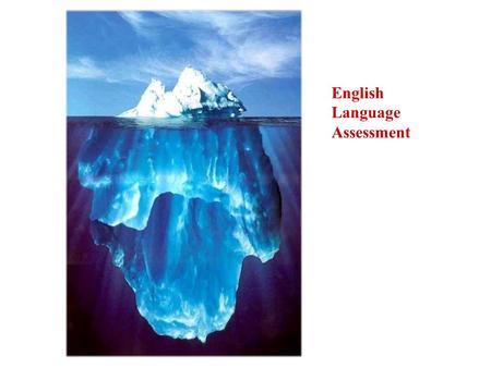 English Language Assessment. English Language Assessment Policy background.