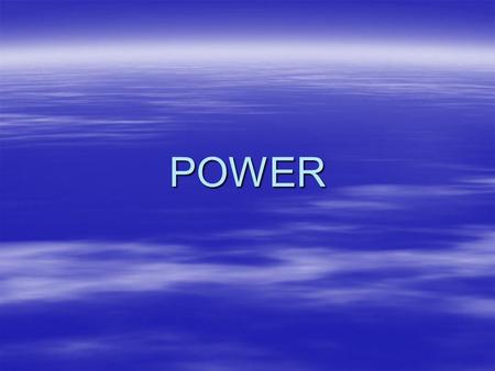 POWER. Engines –During the industrial revolution, steam engines were used to run machines in a factory, to move trains and boats –In a factory, the flywheel.