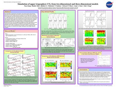 (a)(b)(c) Simulation of upper troposphere CO 2 from two-dimensional and three-dimensional models Xun Jiang 1, Runlie Shia 2, Qinbin Li 1, Moustafa T Chahine.