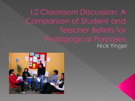  The topic area is: Classroom instruction and Discussion with perception  Discussion: “With recitation, there are prespecified answers to the teacher’s.