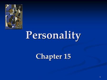 1 Personality Chapter 15. 2 Personality An individual’s characteristic pattern of thinking, feeling, and acting. Each dwarf has a distinct personality.