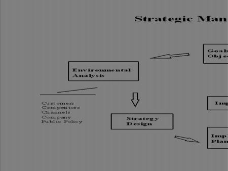 Basic Elements Environmental Analysis –Customer Analysis –Competitor Analysis –Channel Analysis –Company Internal Analysis –Public Policy Analysis.