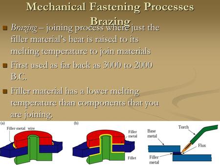 Mechanical Fastening Processes Brazing