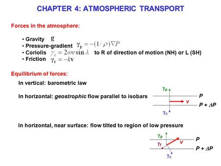 CHAPTER 4: ATMOSPHERIC TRANSPORT