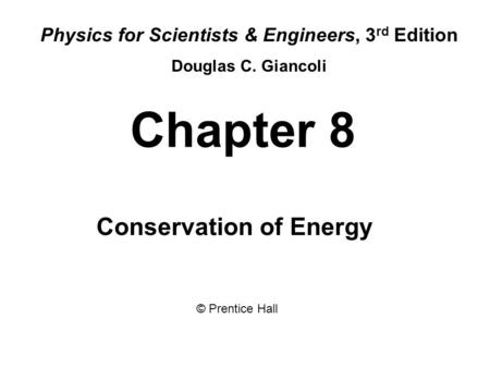 Conservation of Energy