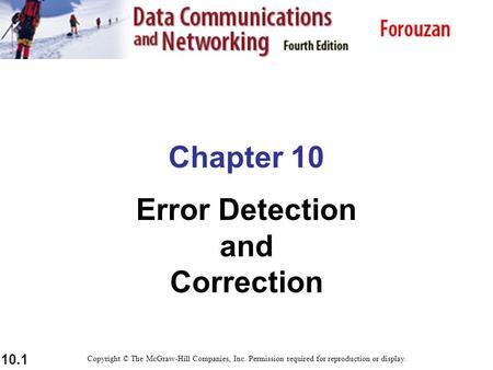 Error Detection and Correction