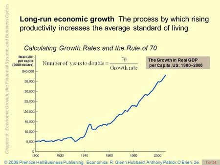 Chapter 9: Economic Growth, the Financial System, and Business Cycles © 2008 Prentice Hall Business Publishing Economics R. Glenn Hubbard, Anthony Patrick.