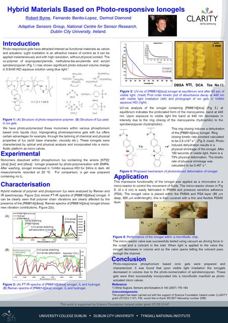 UNIVERSITY COLLEGE DUBLIN  DUBLIN CITY UNIVERSITY  TYNDALL NATIONAL INSTITUTE This work is supported by Science Foundation Ireland under grant 07/CE/I1147.