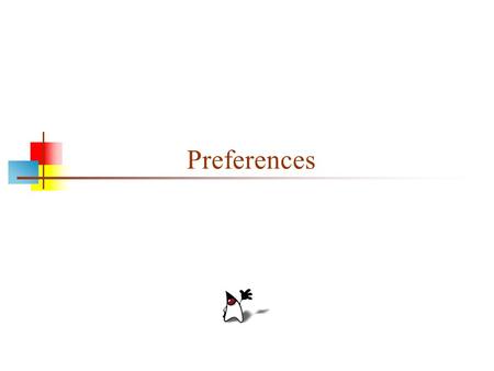 Preferences. 2 Persistent storage Information is persistent if it is kept between one invocation of a program and the next Many programs keep user preferences.