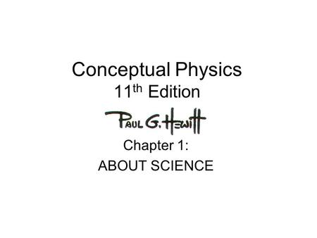 Conceptual Physics 11th Edition