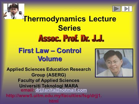 Thermodynamics Lecture Series    Applied Sciences Education.