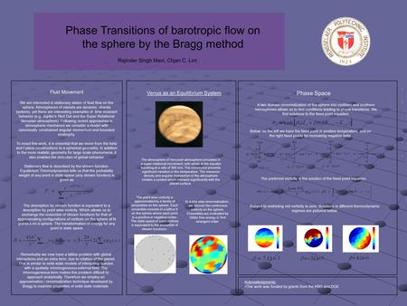 T t t t Venus as an Equilibrium System Fluid Movement We are interested in stationary states of fluid flow on the sphere. Atmospheres of planets are dynamic.