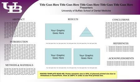 Title Goes Here Title Goes Here Title Goes Here Title Goes Title Goes Here Presenters University of Buffalo School of Dental Medicine INTRODUCTION RESULTS.