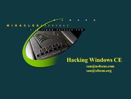 Hacking Windows CE