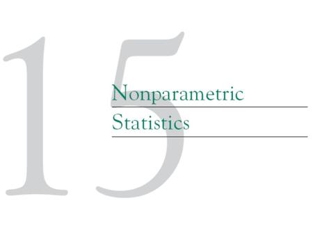 15-1 Introduction Most of the hypothesis-testing and confidence interval procedures discussed in previous chapters are based on the assumption that.