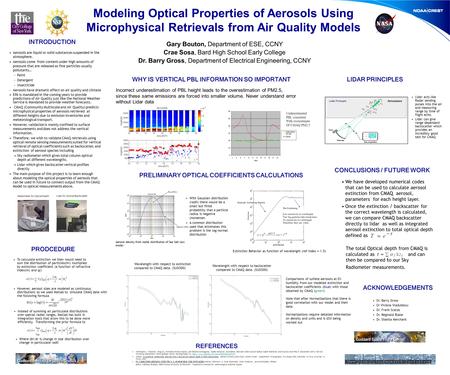 We have developed numerical codes that can be used to calculate aerosol extinction from CMAQ aerosol, parameters for each height layer. Once the extinction.