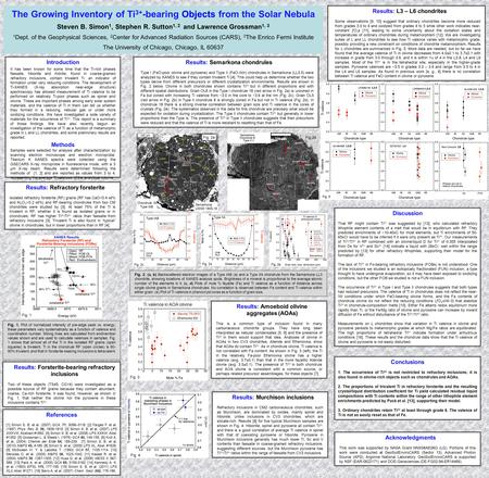 Discussion That RF might contain Ti 3+ was suggested by [13], who calculated refractory lithophile element contents of a melt that would be in equilibrium.