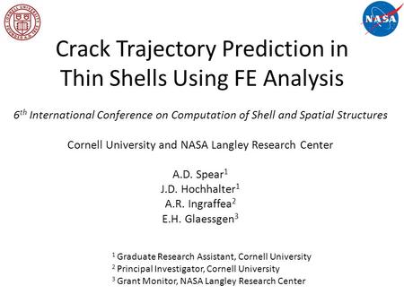 Crack Trajectory Prediction in Thin Shells Using FE Analysis