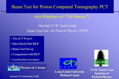 Beam Test for Proton Computed Tomography PCT