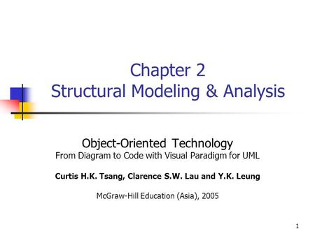 Chapter 2 Structural Modeling & Analysis