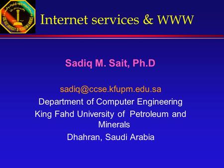 Internet services & WWW