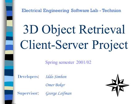 3D Object Retrieval Client-Server Project