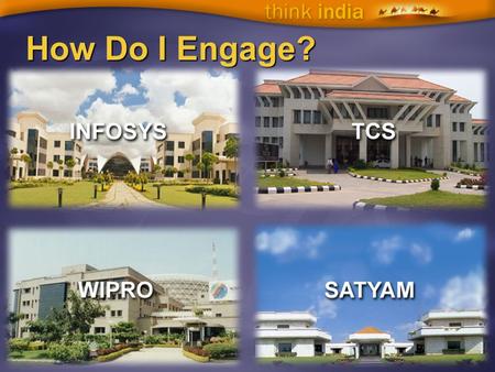 How Do I Engage?. India Development Center (Srini Koppolu) Self-contained and long-term projects Direct Vendor Engagement (Rao Remala) Short-term Projects.