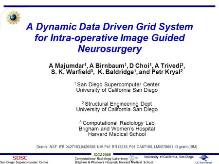 University of California, San Diego San Diego Supercomputer Center Computational Radiology Laboratory Brigham & Women’s Hospital, Harvard Medical School.