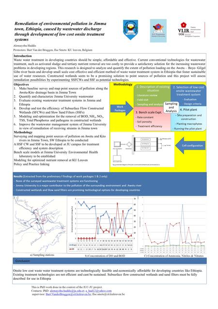 This is PhD work done in the context of the IUC-JU project. Contacts: PhD: