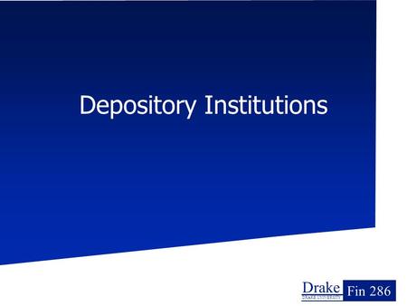 Depository Institutions