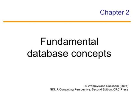 Fundamental database concepts