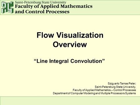 Flow Visualization Overview