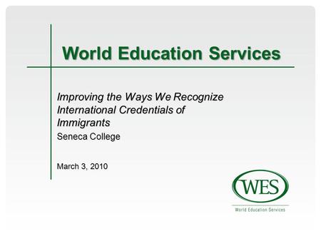 World Education Services