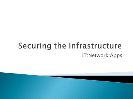 IT:Network:Apps.  Security Options  Group Policy  AppLocker  ACL.