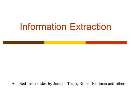 Information Extraction