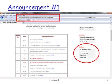 Announcement #1 1 Lecture 9. Announcement #2  Midterm exam will be on Oct. 12 (Tuesday)  12.30 pm – 1.45 pm  Exam will cover all materials till Oct.