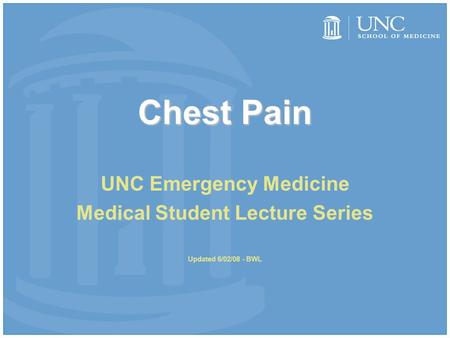 UNC Emergency Medicine Medical Student Lecture Series