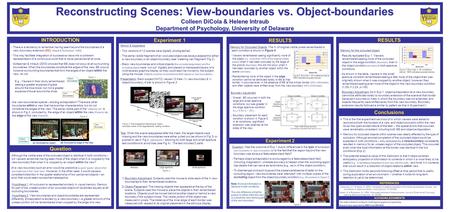 ACKNOWLEDGMENTS REFERENCES -Are view-boundaries special – eliciting extrapolation? There are other boundaries within a view that have similar characteristics,