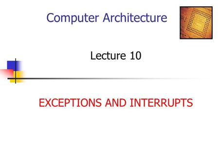 Computer Architecture