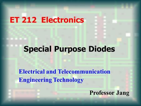 Special Purpose Diodes