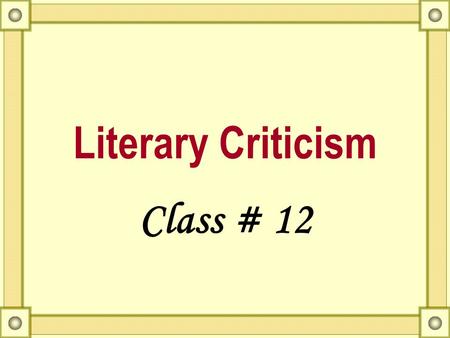 Literary Criticism Class # 12. Postmodernism is an age of simulation and simulacra.