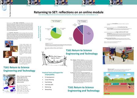 Returning to SET: reflections on an online module The design of the course made use of the OU’s extensive expertise in distance learning and what were.