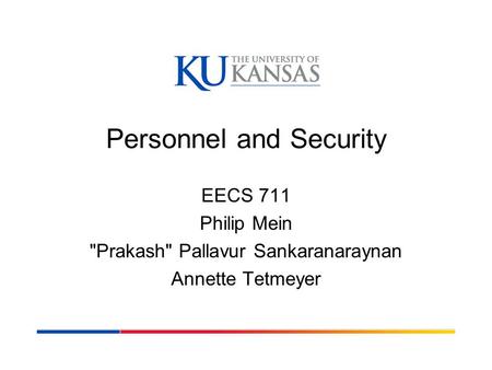 Personnel and Security