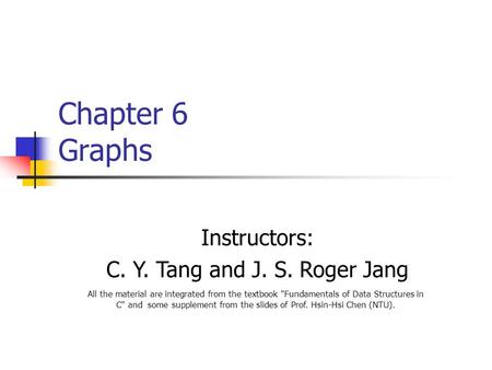 C. Y. Tang and J. S. Roger Jang