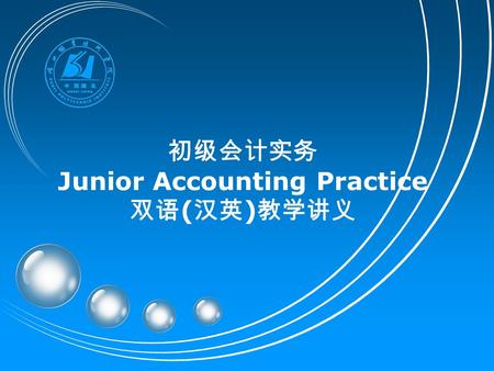 初级会计实务 Junior Accounting Practice 双语(汉英)教学讲义