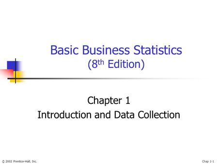 Basic Business Statistics (8th Edition)