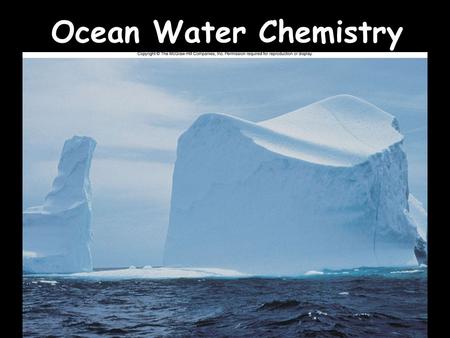 Ocean Water Chemistry. Figure 4.17a