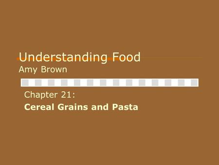 Understanding Food Amy Brown